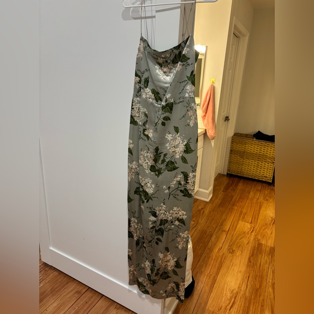 Floral Satin Slip Dress gown